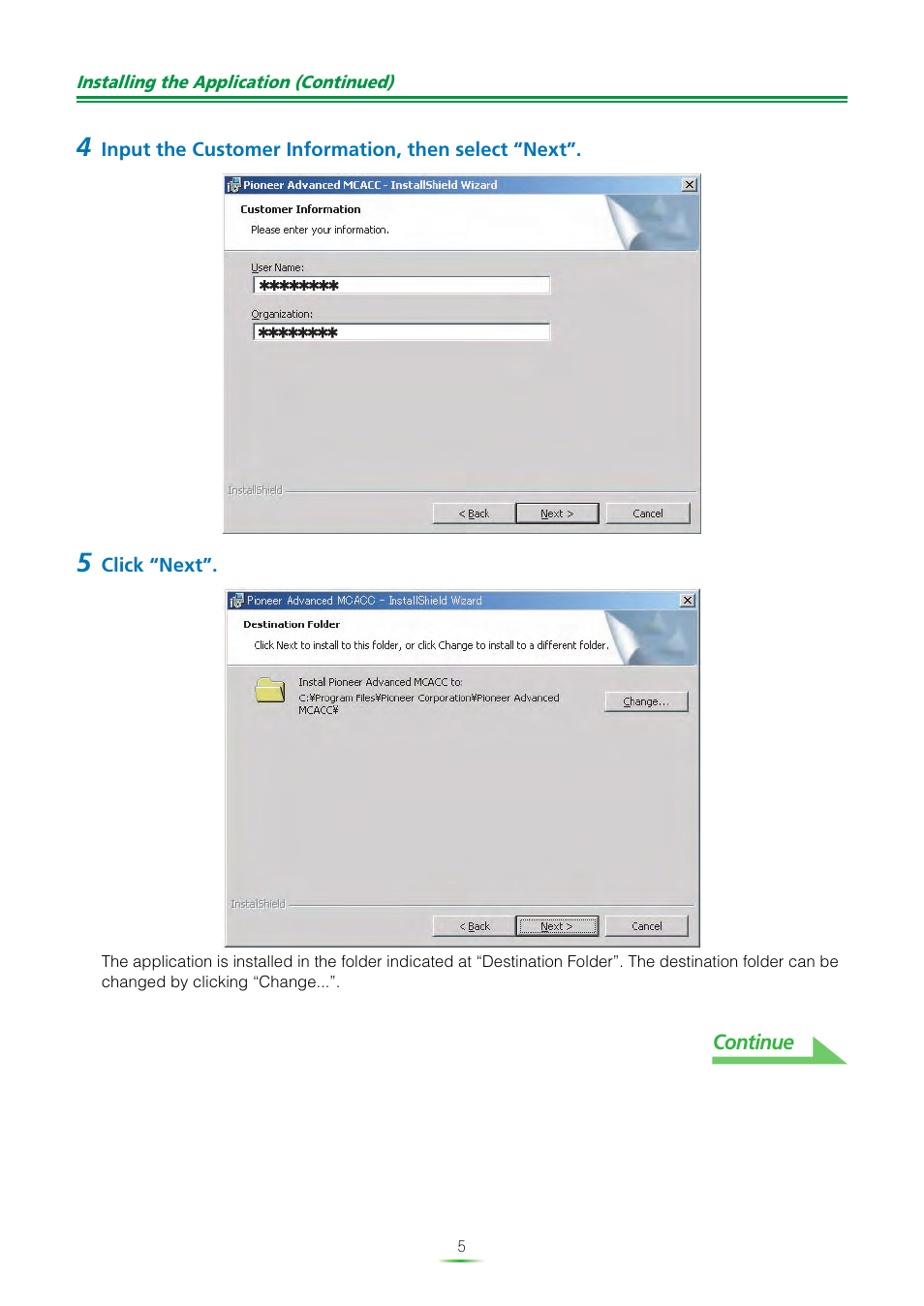 Continue | Pioneer SC-LX81 User Manual | Page 5 / 38