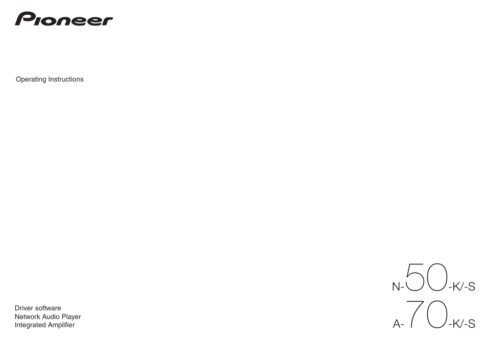 Pioneer N-50-K User Manual | 17 pages