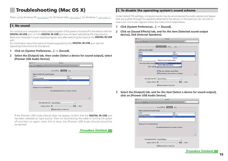 Troubleshooting (mac os x) | Pioneer N-50-K User Manual | Page 15 / 17