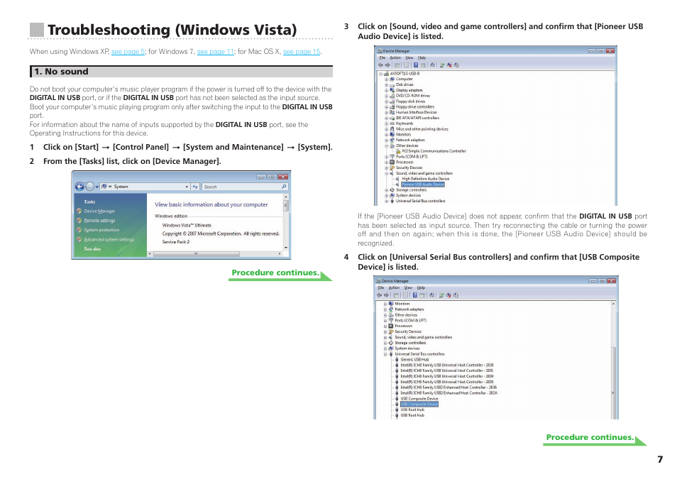 Troubleshooting (windows vista) | Pioneer N-50-K User Manual | Page 7 / 17