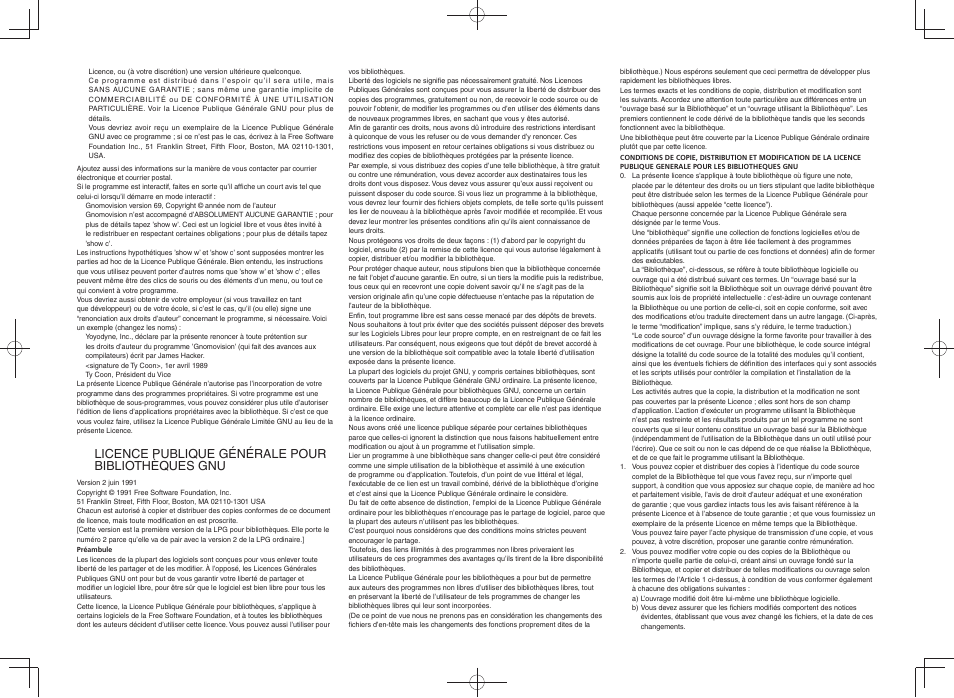 Licence publique générale pour bibliothèques gnu | Pioneer SC-LX88-K User Manual | Page 123 / 128