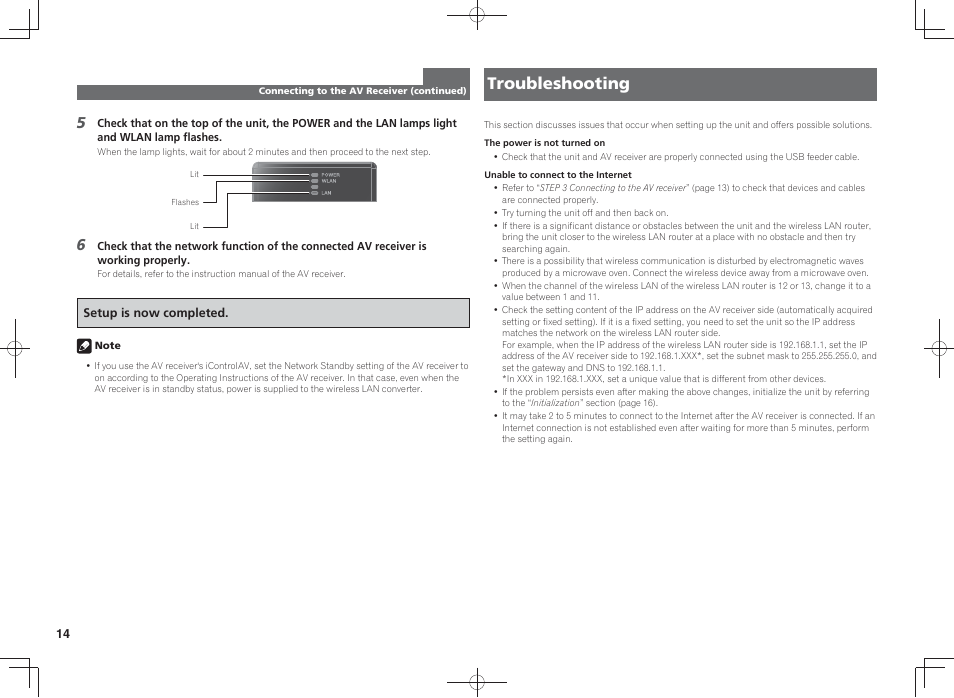 Troubleshooting | Pioneer SC-LX88-K User Manual | Page 14 / 128