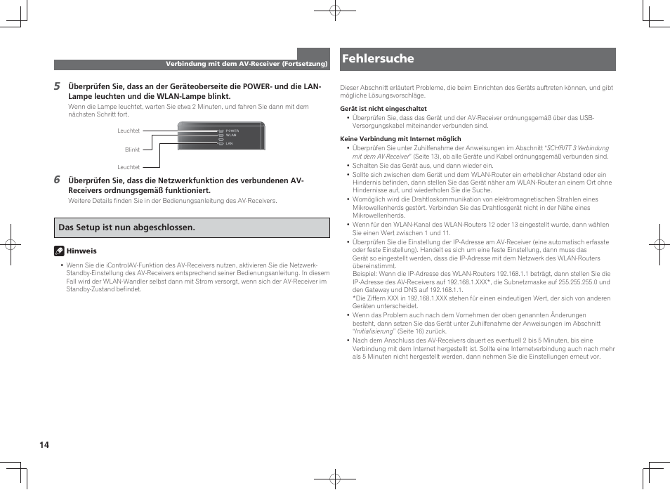Fehlersuche | Pioneer SC-LX88-K User Manual | Page 46 / 128