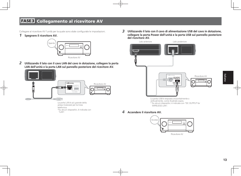 Collegamento al ricevitore av, Fase 3 | Pioneer SC-LX88-K User Manual | Page 61 / 128