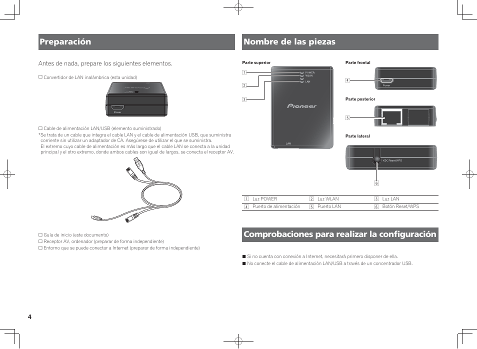 Preparación nombre de las piezas, Comprobaciones para realizar la configuración | Pioneer SC-LX88-K User Manual | Page 84 / 128