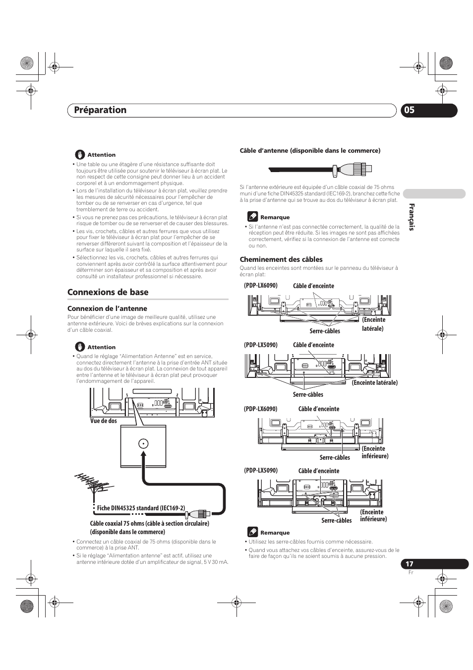 Connexions de base, Préparation 05 | Pioneer PDP-LX5090 User Manual | Page 107 / 264