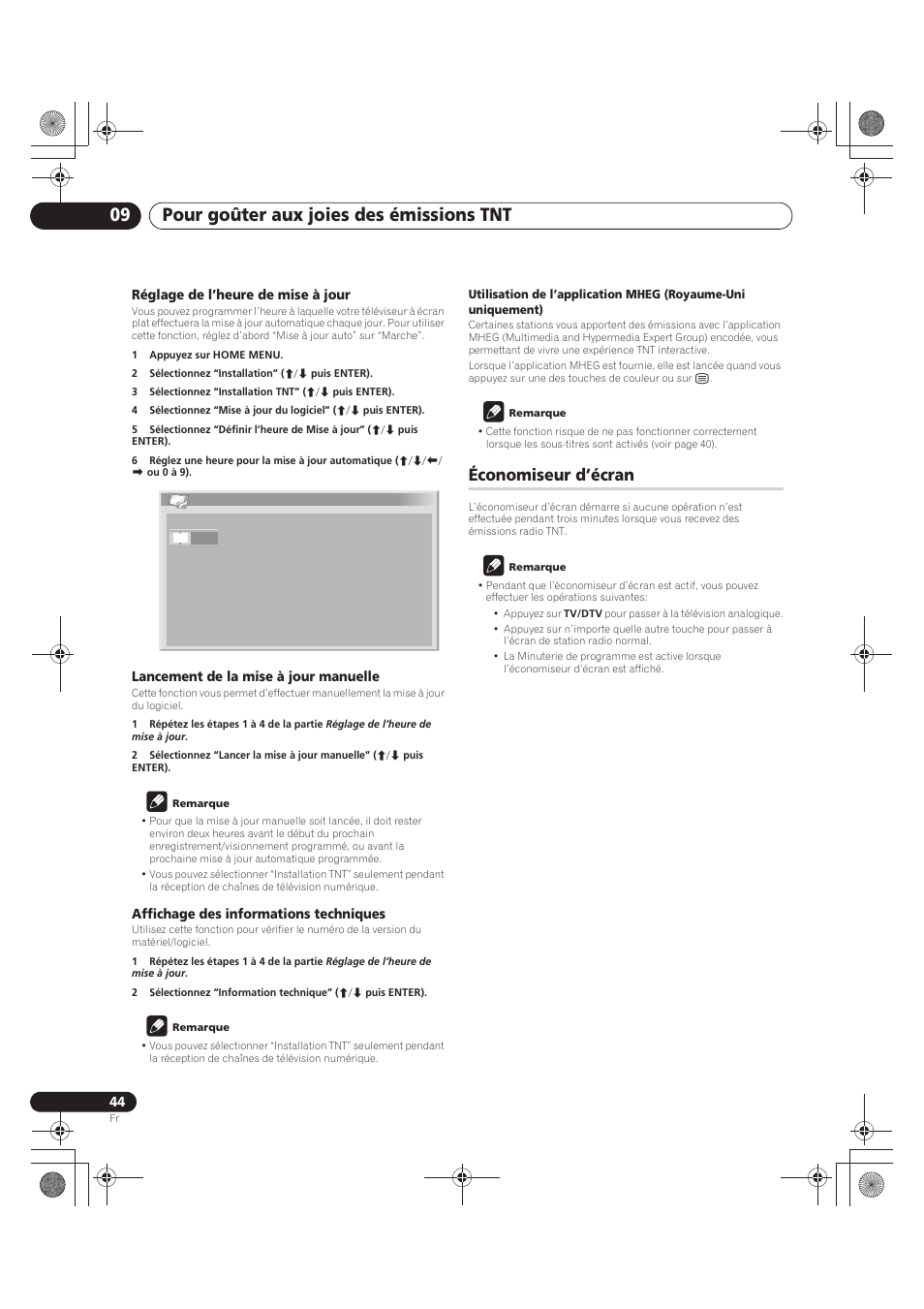 Économiseur d’écran, Pour goûter aux joies des émissions tnt 09 | Pioneer PDP-LX5090 User Manual | Page 134 / 264