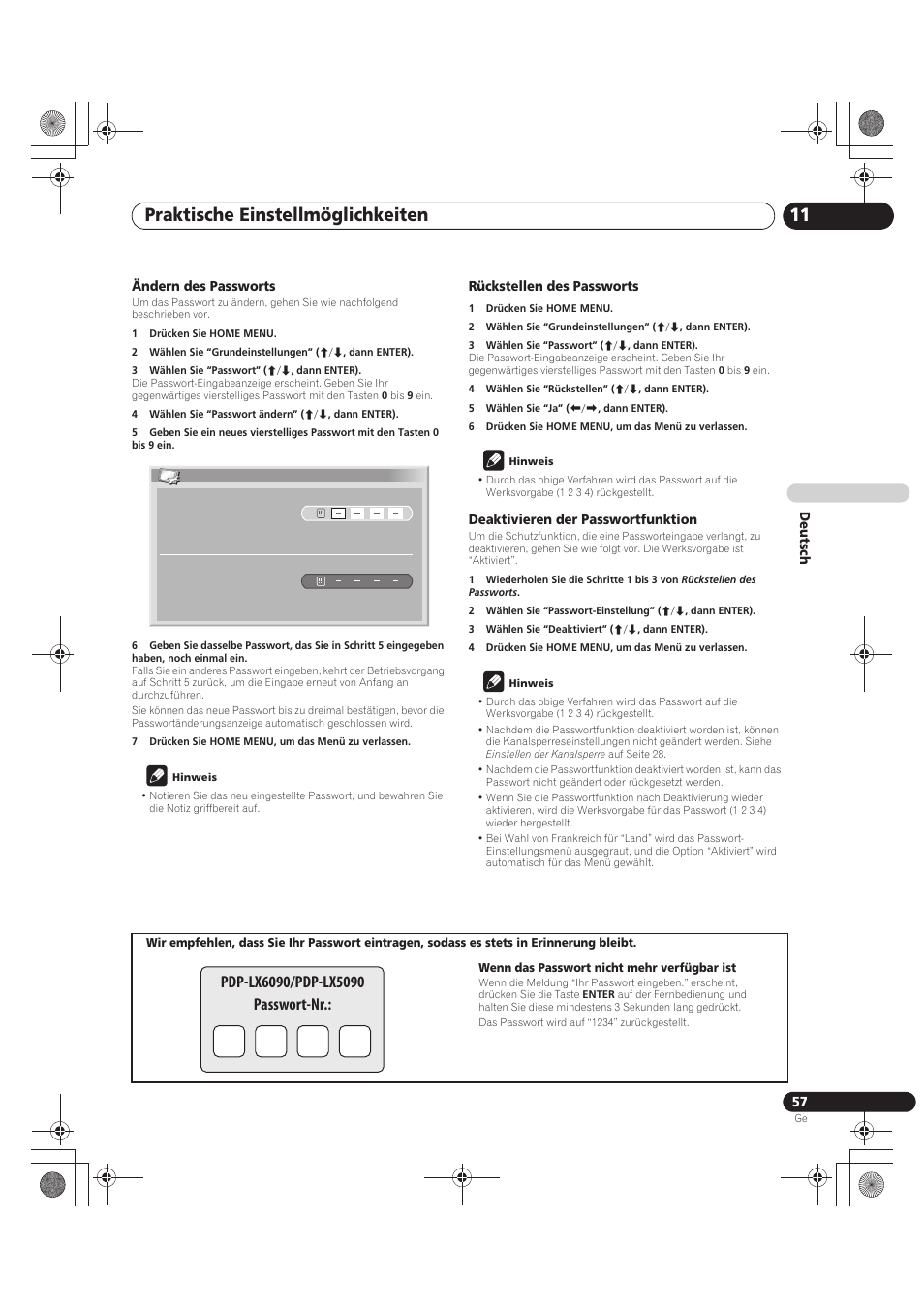 Praktische einstellmöglichkeiten 11 | Pioneer PDP-LX5090 User Manual | Page 233 / 264