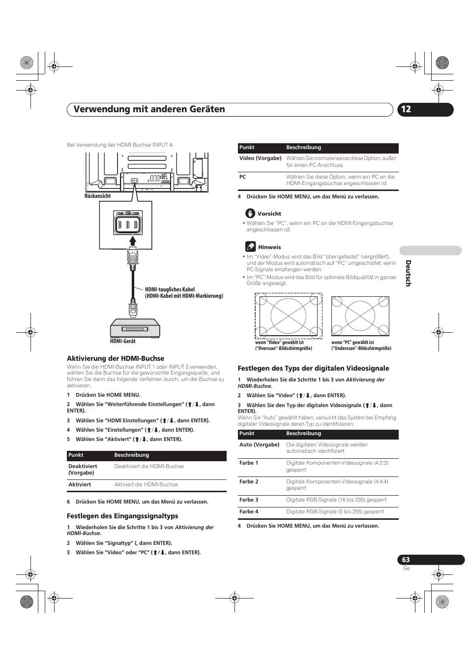 Verwendung mit anderen geräten 12 | Pioneer PDP-LX5090 User Manual | Page 239 / 264