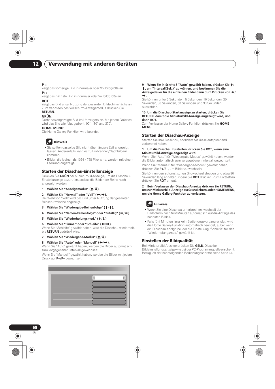 Verwendung mit anderen geräten 12 | Pioneer PDP-LX5090 User Manual | Page 244 / 264