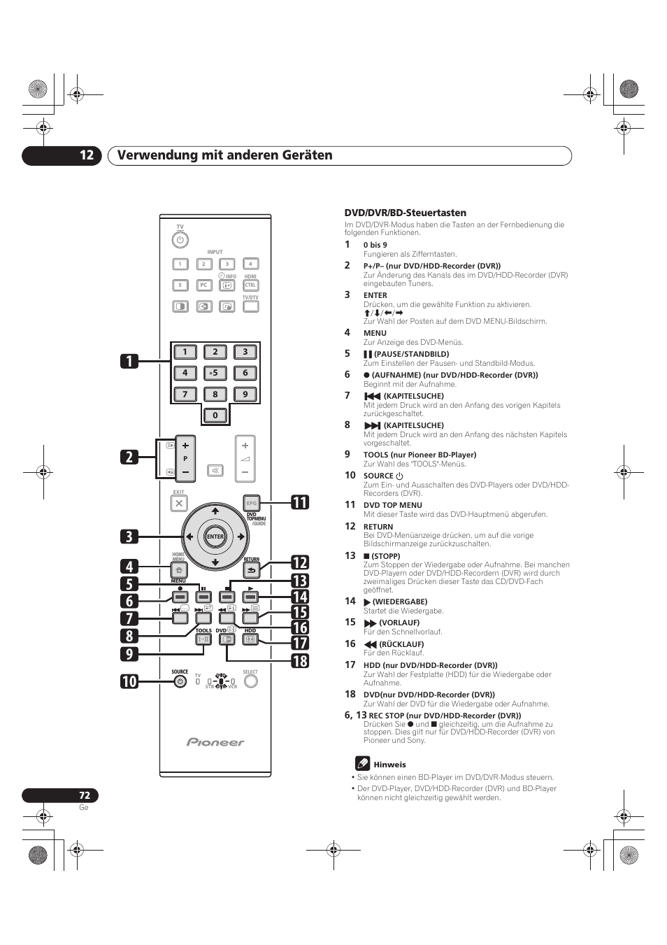 Verwendung mit anderen geräten 12 | Pioneer PDP-LX5090 User Manual | Page 248 / 264