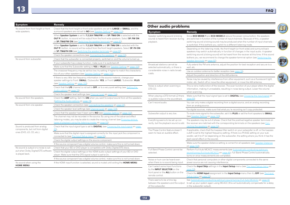 Other audio problems | Pioneer SC-LX58-S User Manual | Page 114 / 140
