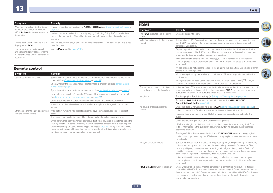 Remote control hdmi, Remote control, Hdmi | Pioneer SC-LX58-S User Manual | Page 117 / 140