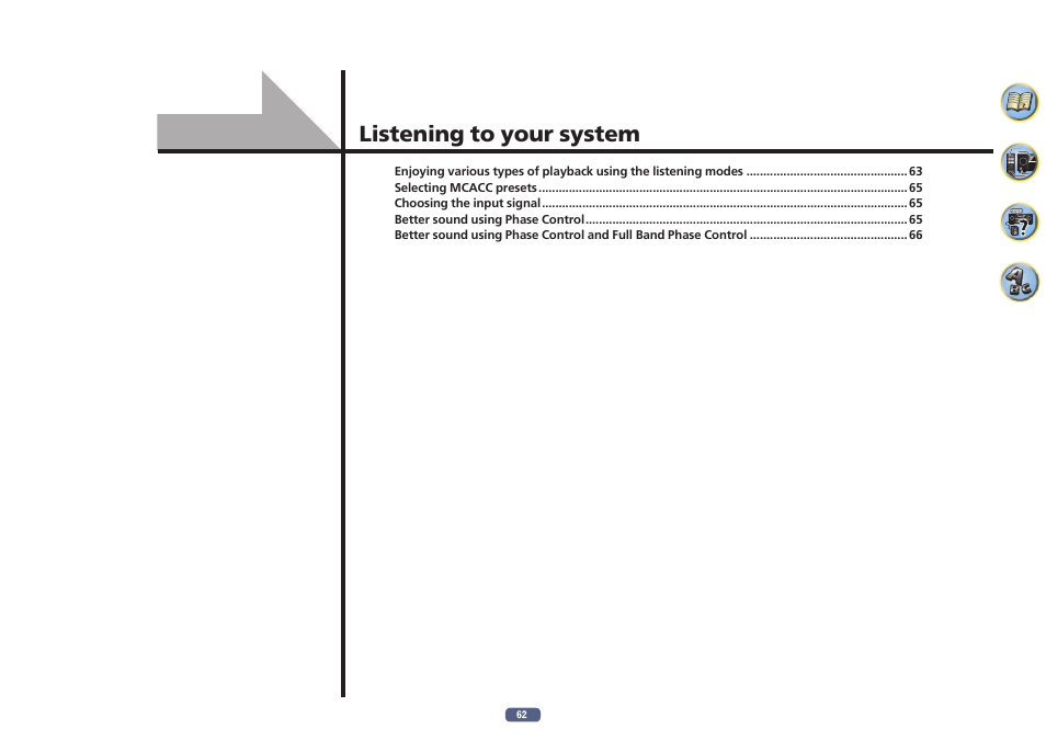 Listening to your system | Pioneer SC-LX58-S User Manual | Page 62 / 140