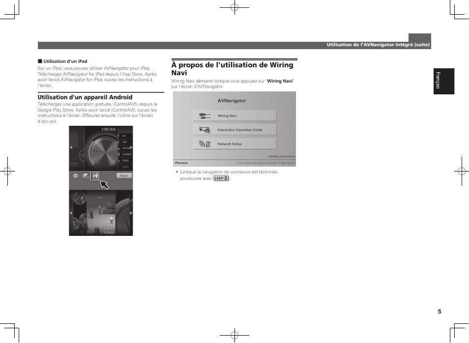 À propos de l’utilisation de wiring navi | Pioneer SC-LX88-K User Manual | Page 15 / 76