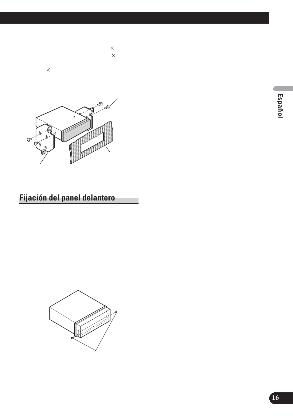Fijación del panel delantero | Pioneer AVH-P5100DVD User Manual | Page 33 / 98
