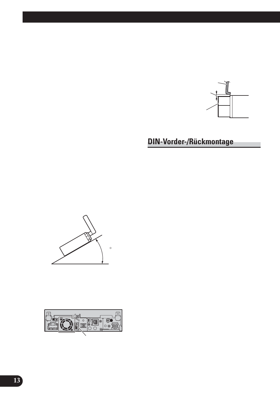 Einbauverfahren, Din-vorder-/rückmontage | Pioneer AVH-P5100DVD User Manual | Page 46 / 98