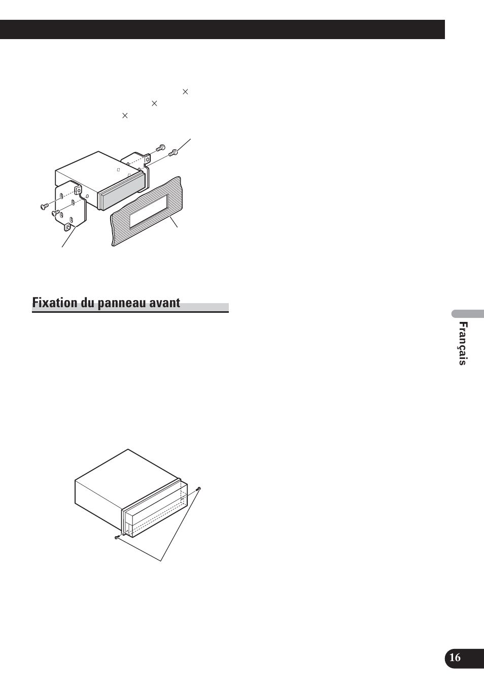 Fixation du panneau avant | Pioneer AVH-P5100DVD User Manual | Page 65 / 98