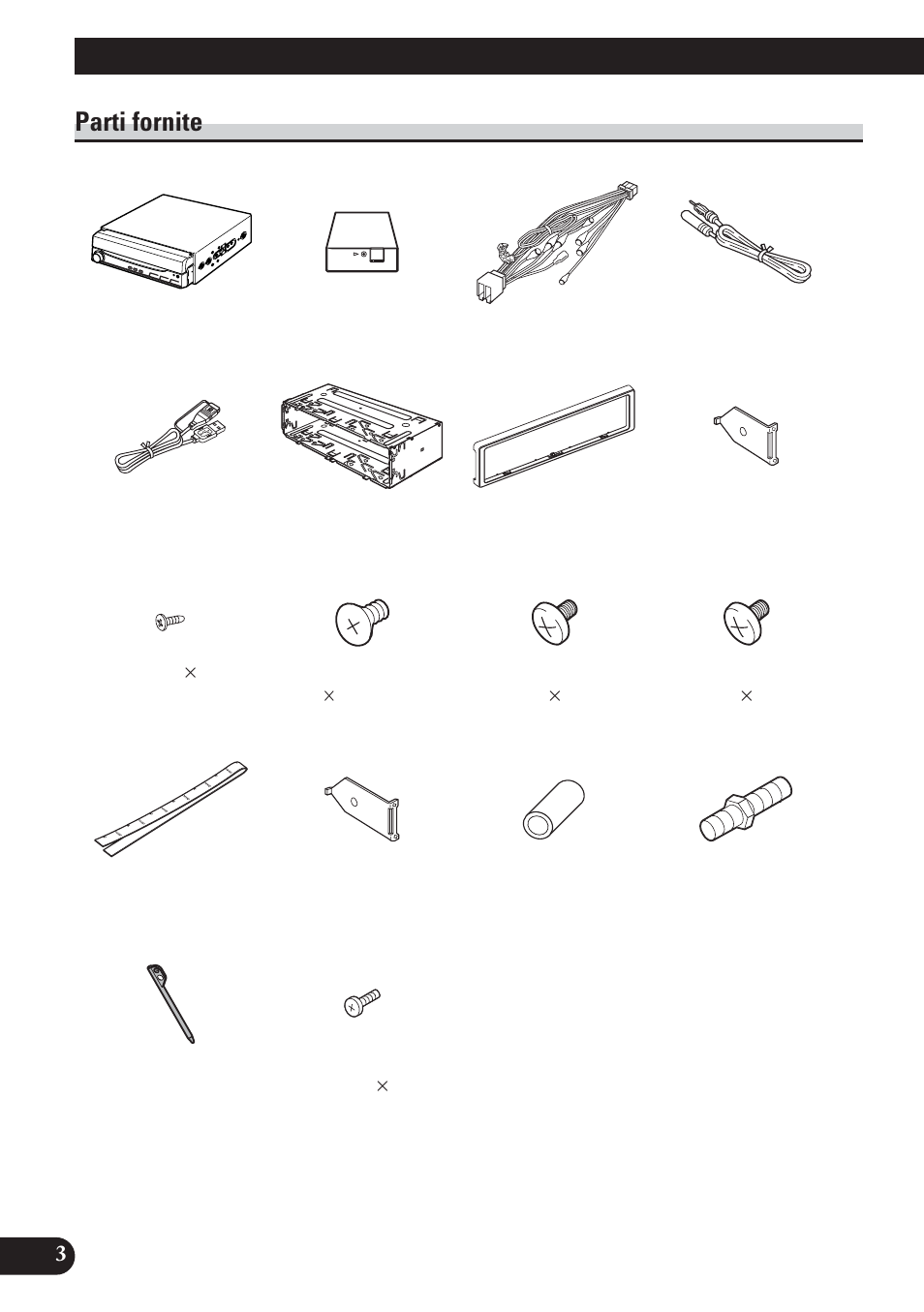 Parti fornite, Collegamento delle unità | Pioneer AVH-P5100DVD User Manual | Page 68 / 98