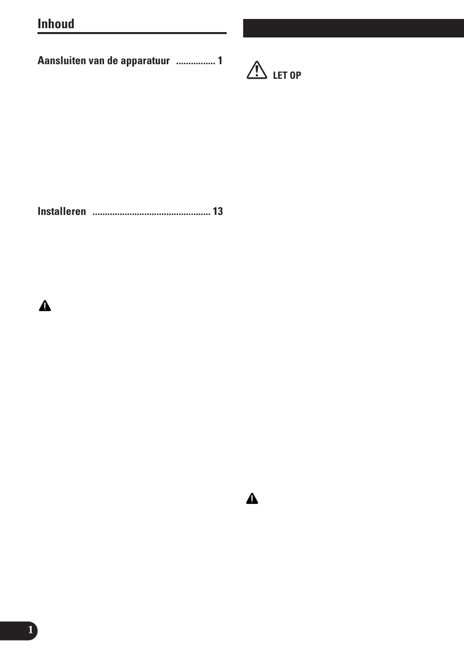 Nederlands, Aansluiten van de apparatuur, Inhoud | Pioneer AVH-P5100DVD User Manual | Page 82 / 98