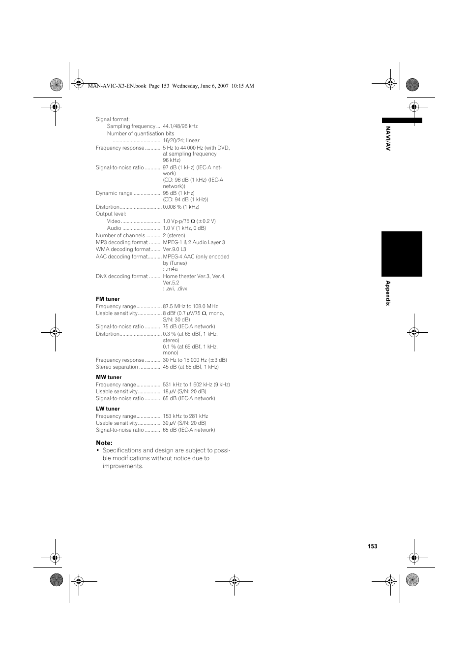 Pioneer AVIC-X3 User Manual | Page 155 / 164