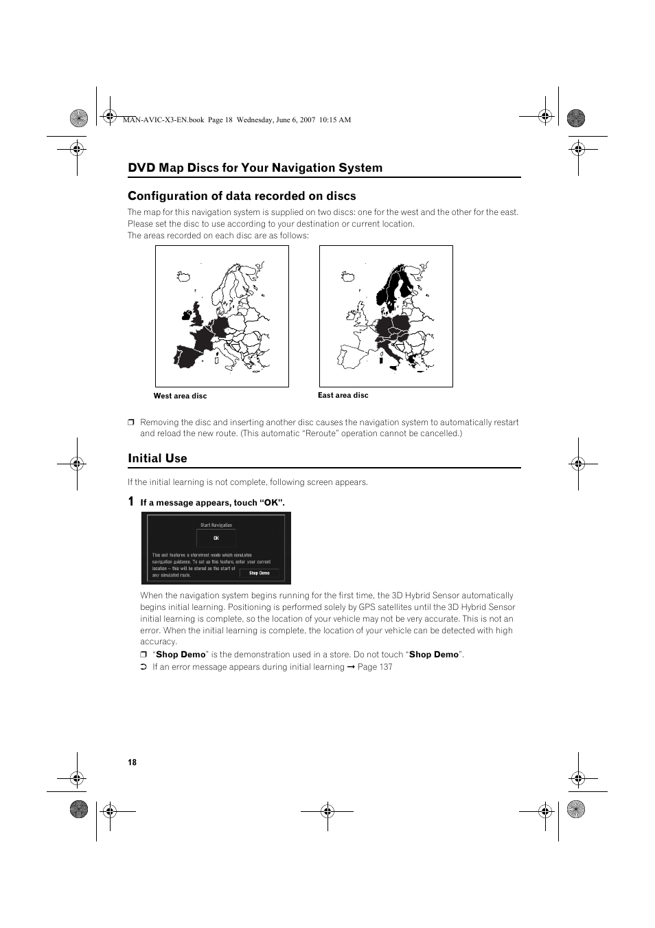 Initial use | Pioneer AVIC-X3 User Manual | Page 20 / 164