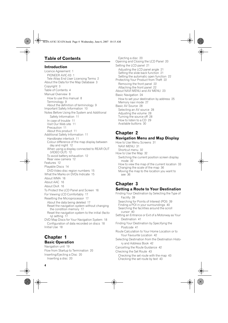 Pioneer AVIC-X3 User Manual | Page 6 / 164