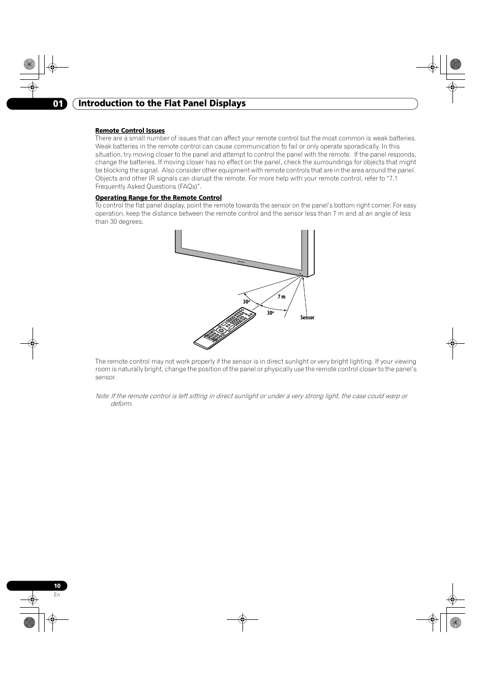 01 introduction to the flat panel displays | Pioneer KRP-500M User Manual | Page 10 / 325