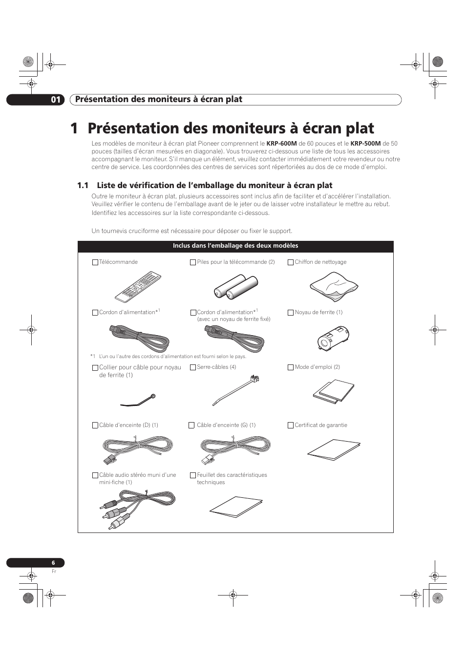 1 présentation des moniteurs à écran plat, 01 présentation des moniteurs à écran plat | Pioneer KRP-500M User Manual | Page 114 / 325