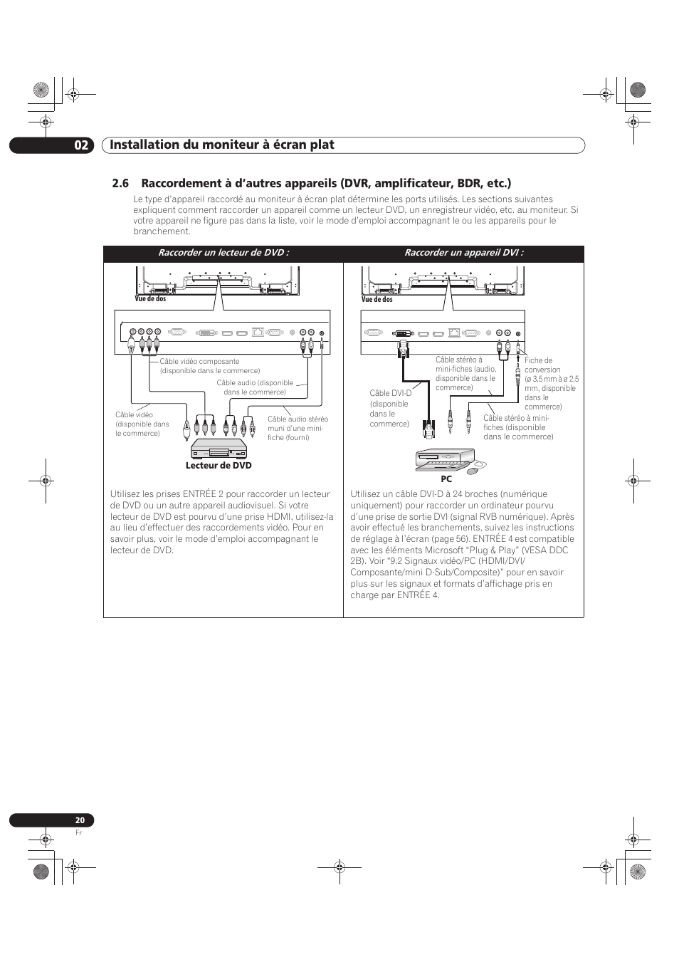 02 installation du moniteur à écran plat | Pioneer KRP-500M User Manual | Page 128 / 325