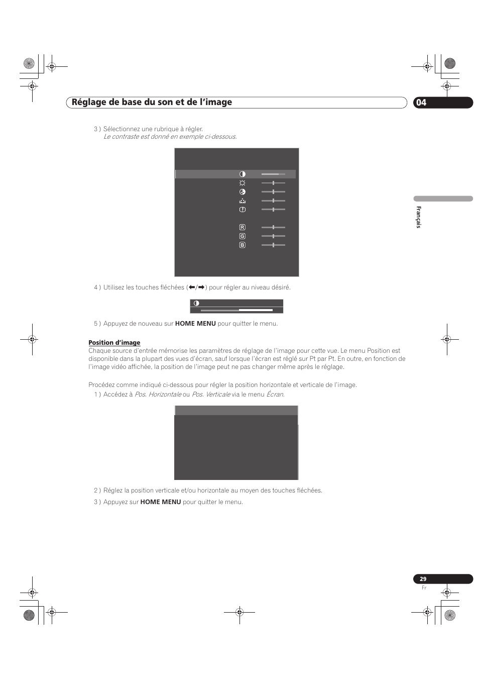 Réglage de base du son et de l’image 04 | Pioneer KRP-500M User Manual | Page 137 / 325