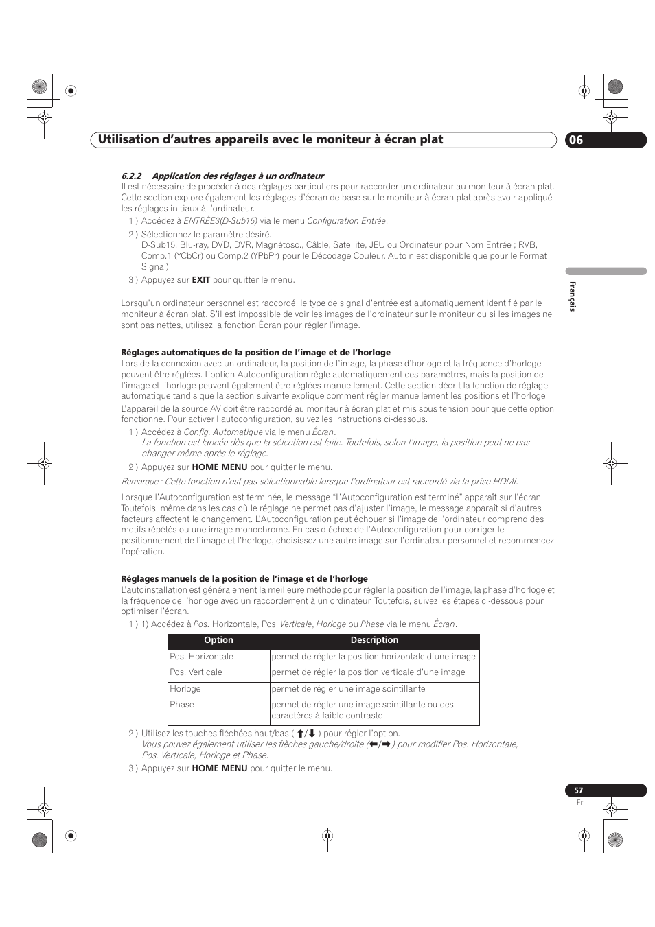 2 application des réglages à un ordinateur | Pioneer KRP-500M User Manual | Page 165 / 325