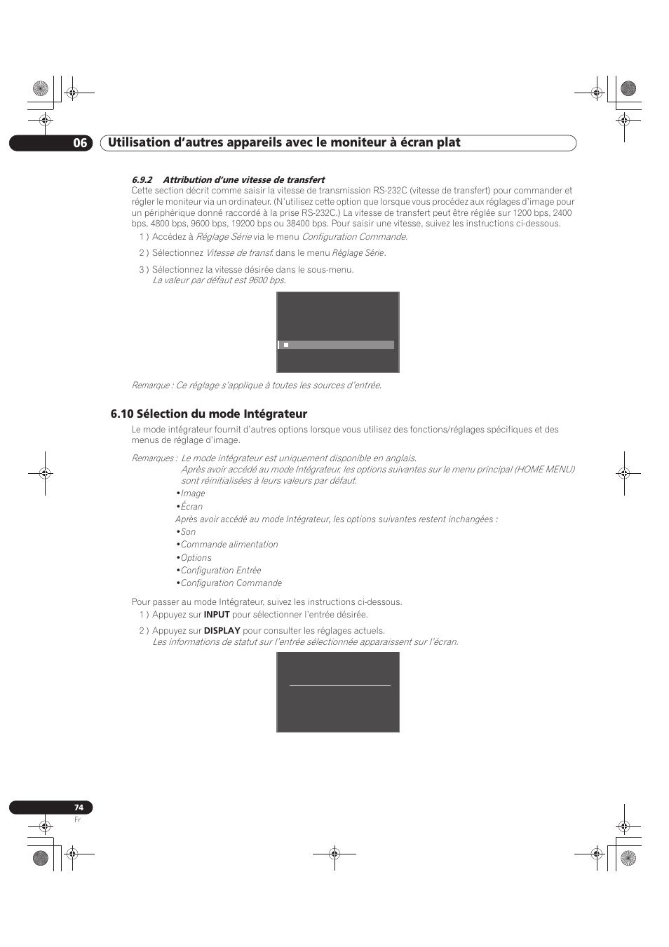 2 attribution d’une vitesse de transfert, 10 sélection du mode intégrateur | Pioneer KRP-500M User Manual | Page 182 / 325