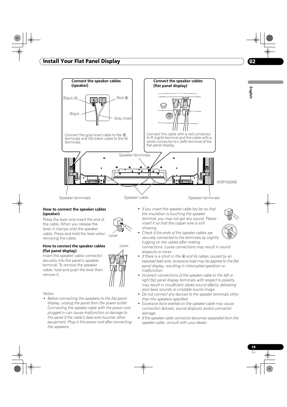 02 install your flat panel display | Pioneer KRP-500M User Manual | Page 19 / 325