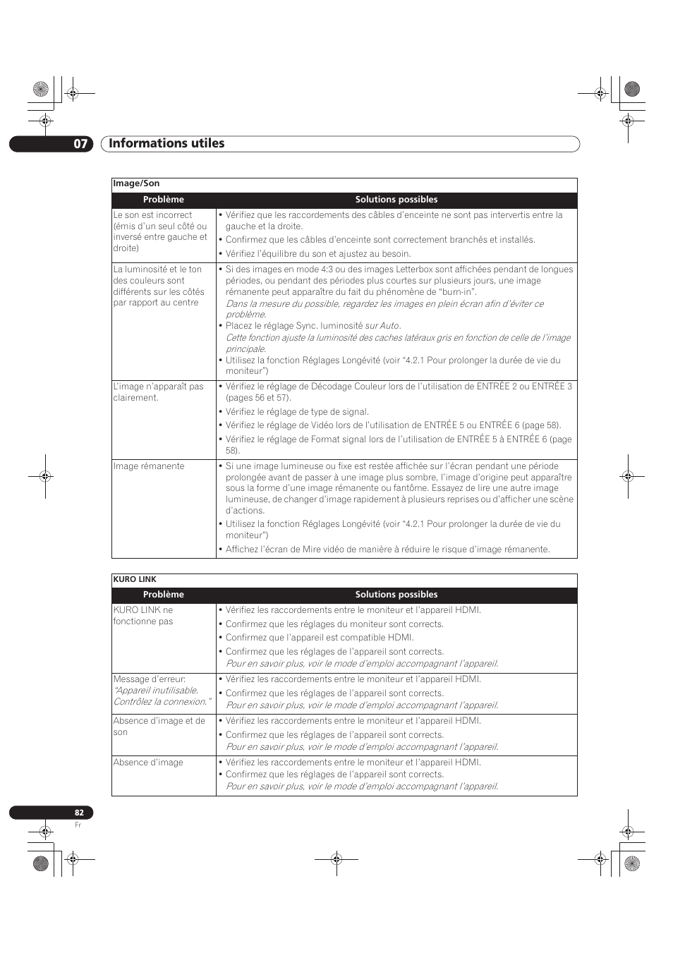 07 informations utiles | Pioneer KRP-500M User Manual | Page 190 / 325