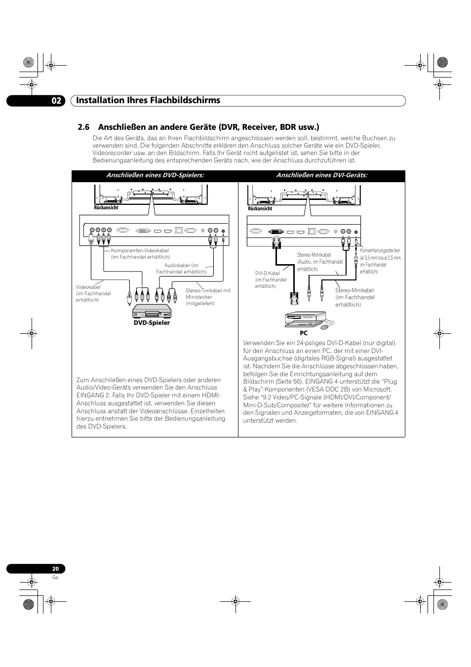 02 installation ihres flachbildschirms | Pioneer KRP-500M User Manual | Page 236 / 325