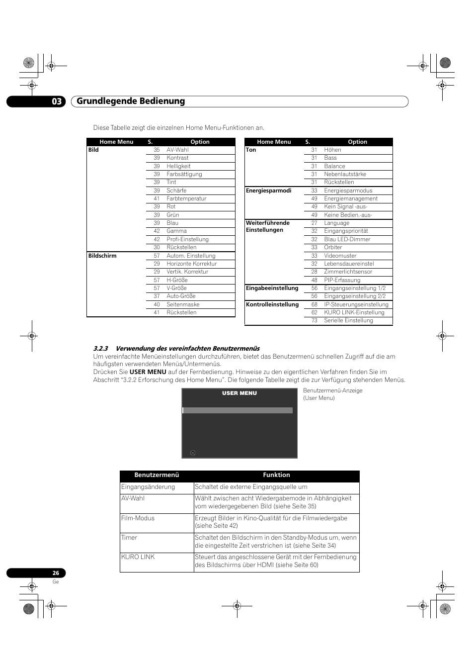 3 verwendung des vereinfachten benutzermenüs, 03 grundlegende bedienung | Pioneer KRP-500M User Manual | Page 242 / 325