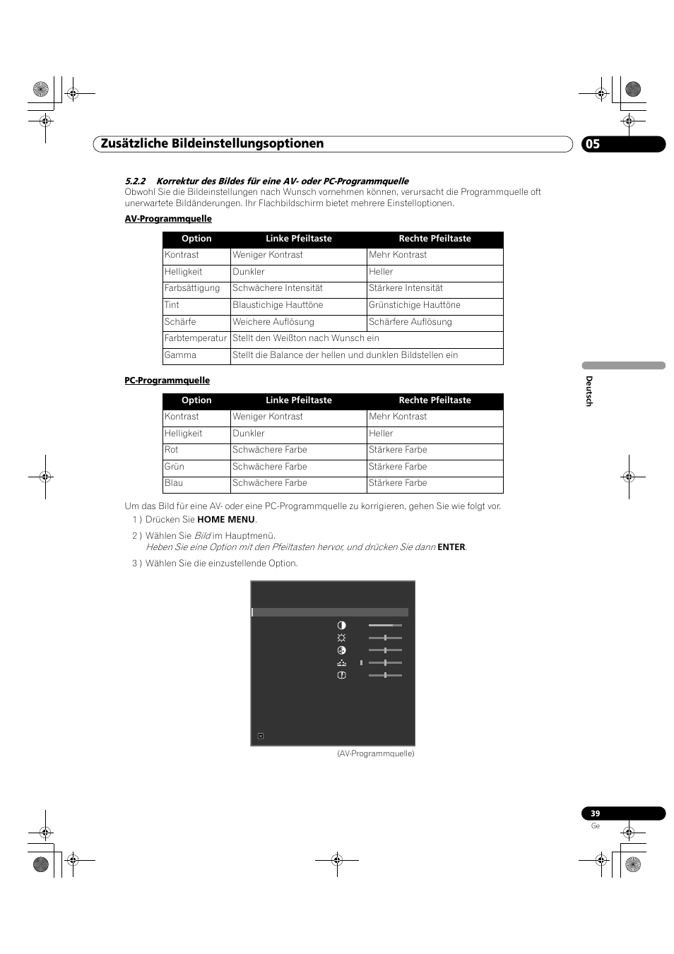 05 zusätzliche bildeinstellungsoptionen | Pioneer KRP-500M User Manual | Page 255 / 325