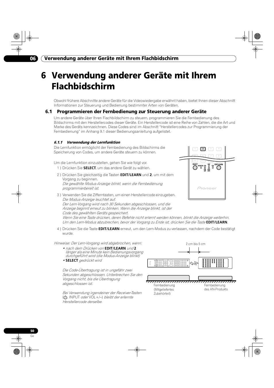 1 verwendung der lernfunktion | Pioneer KRP-500M User Manual | Page 266 / 325