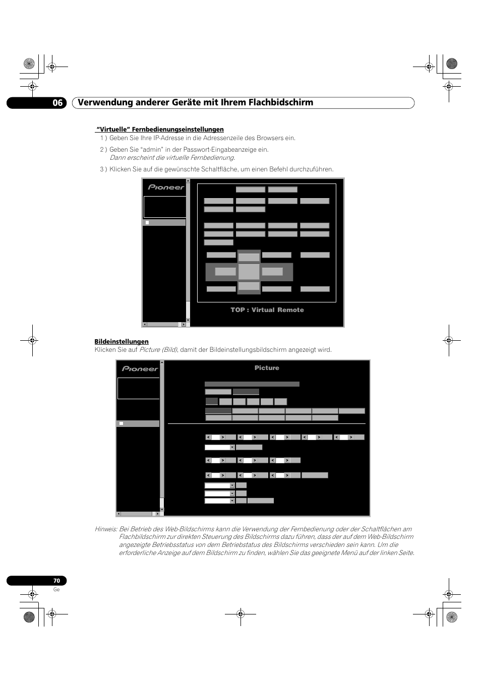 Top : virtual remote, Picture | Pioneer KRP-500M User Manual | Page 286 / 325