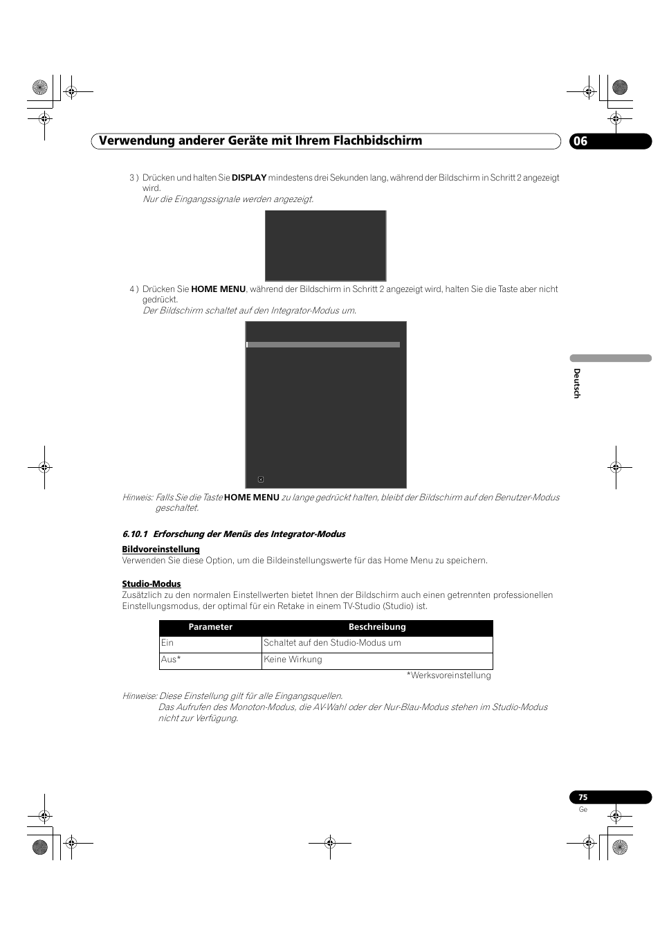 1 erforschung der menüs des integrator-modus | Pioneer KRP-500M User Manual | Page 291 / 325