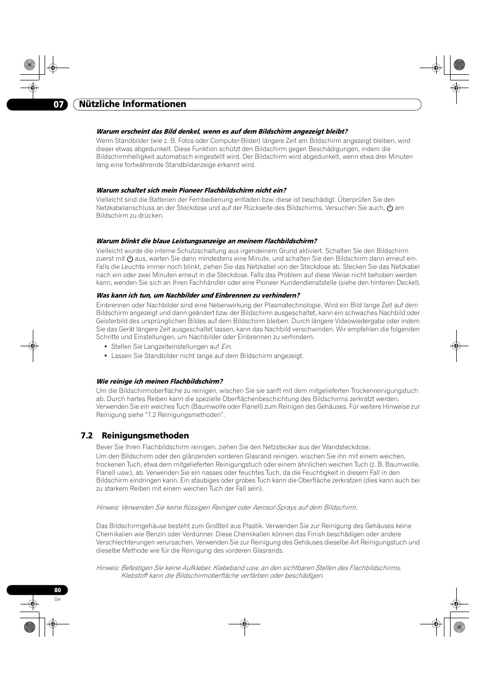 2 reinigungsmethoden, 07 nützliche informationen | Pioneer KRP-500M User Manual | Page 296 / 325