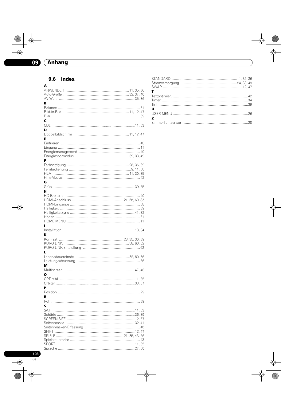 6 index, 09 anhang | Pioneer KRP-500M User Manual | Page 324 / 325