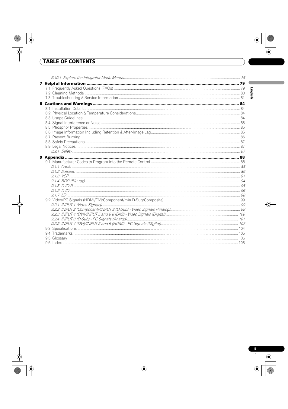 Pioneer KRP-500M User Manual | Page 5 / 325