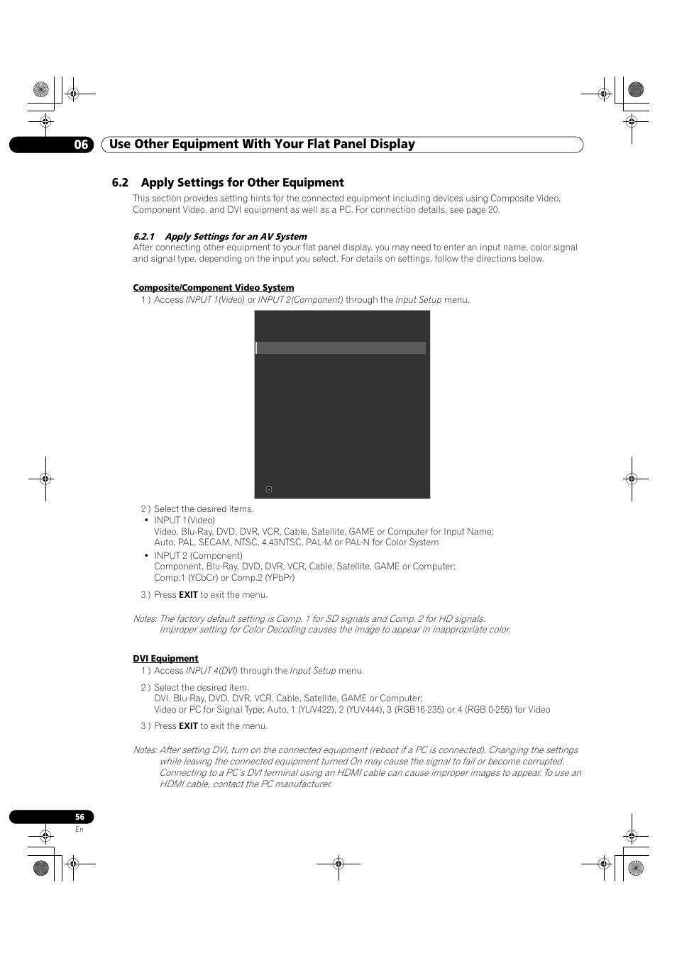 2 apply settings for other equipment, 1 apply settings for an av system | Pioneer KRP-500M User Manual | Page 56 / 325