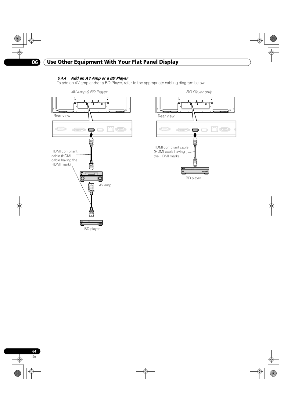 4 add an av amp or a bd player | Pioneer KRP-500M User Manual | Page 64 / 325