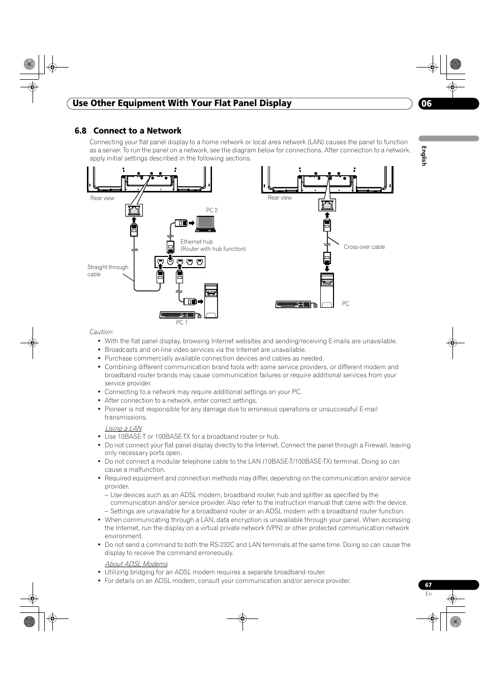 8 connect to a network | Pioneer KRP-500M User Manual | Page 67 / 325