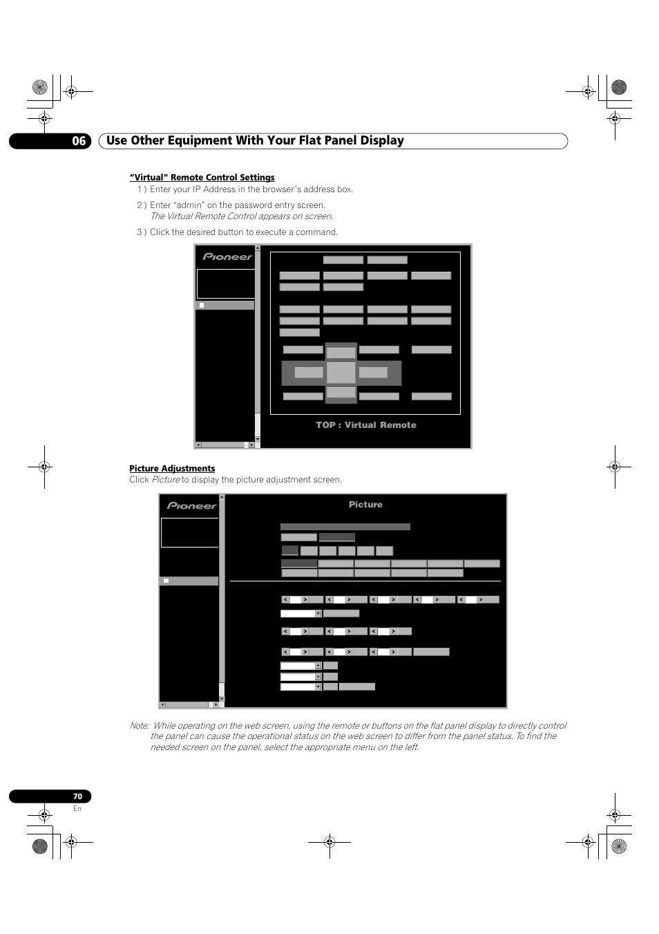 Top : virtual remote, Picture | Pioneer KRP-500M User Manual | Page 70 / 325