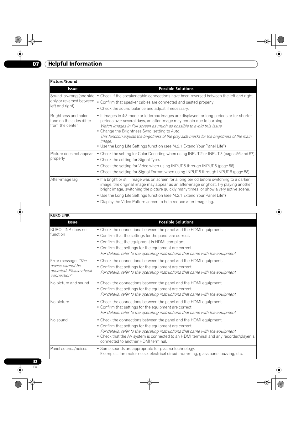 07 helpful information | Pioneer KRP-500M User Manual | Page 82 / 325