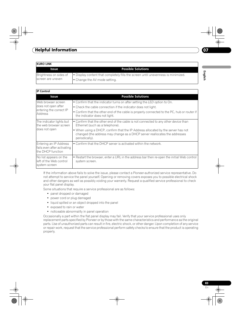 Helpful information 07 | Pioneer KRP-500M User Manual | Page 83 / 325